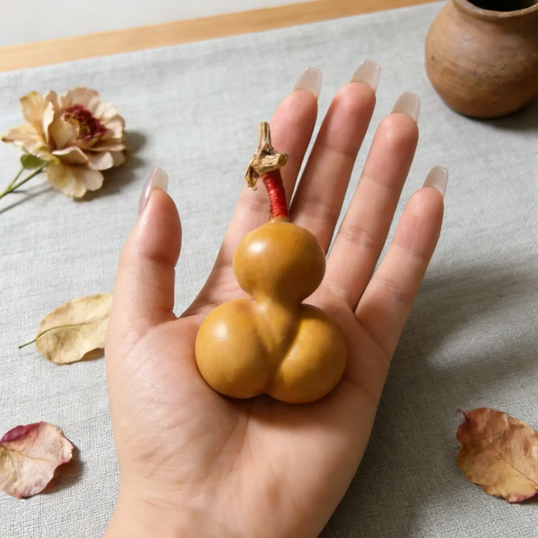 盘玩天然带龙头精品文玩小葫芦手捻手把件