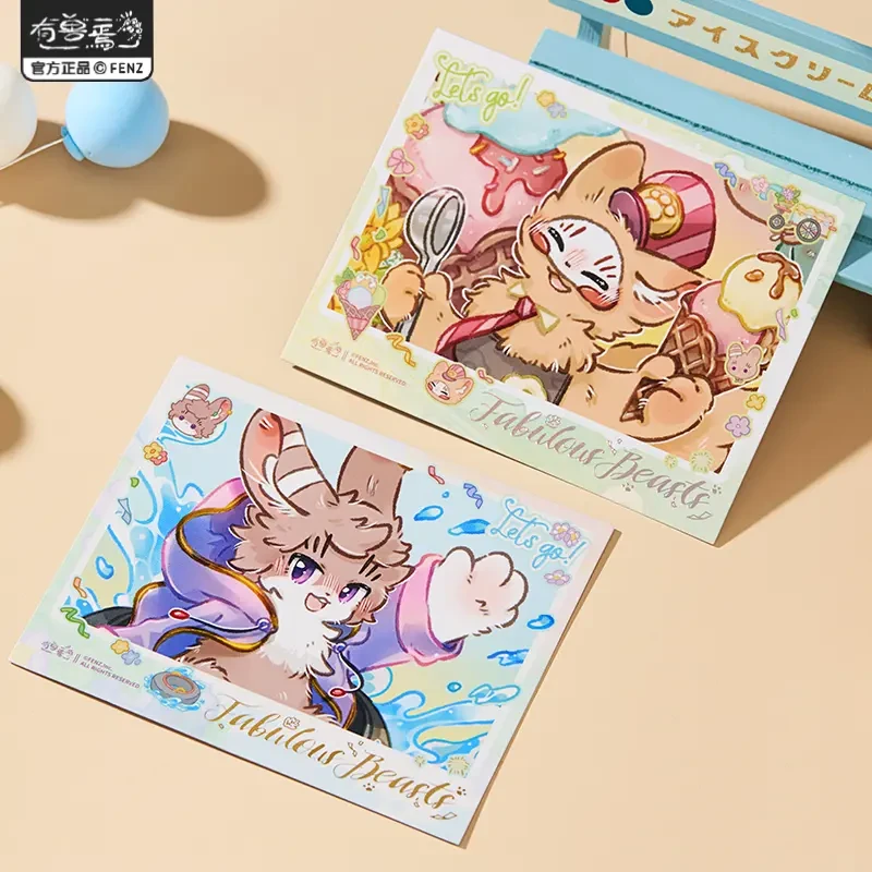 有兽焉-毛茸茸乐园系列【直播帮拆】伪拍立得动漫卡通角色周边盲盒