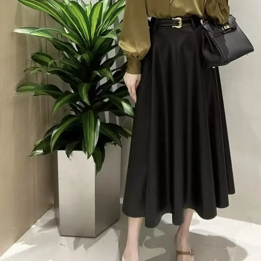 韩版时尚百搭显瘦长袖上衣半身裙套装