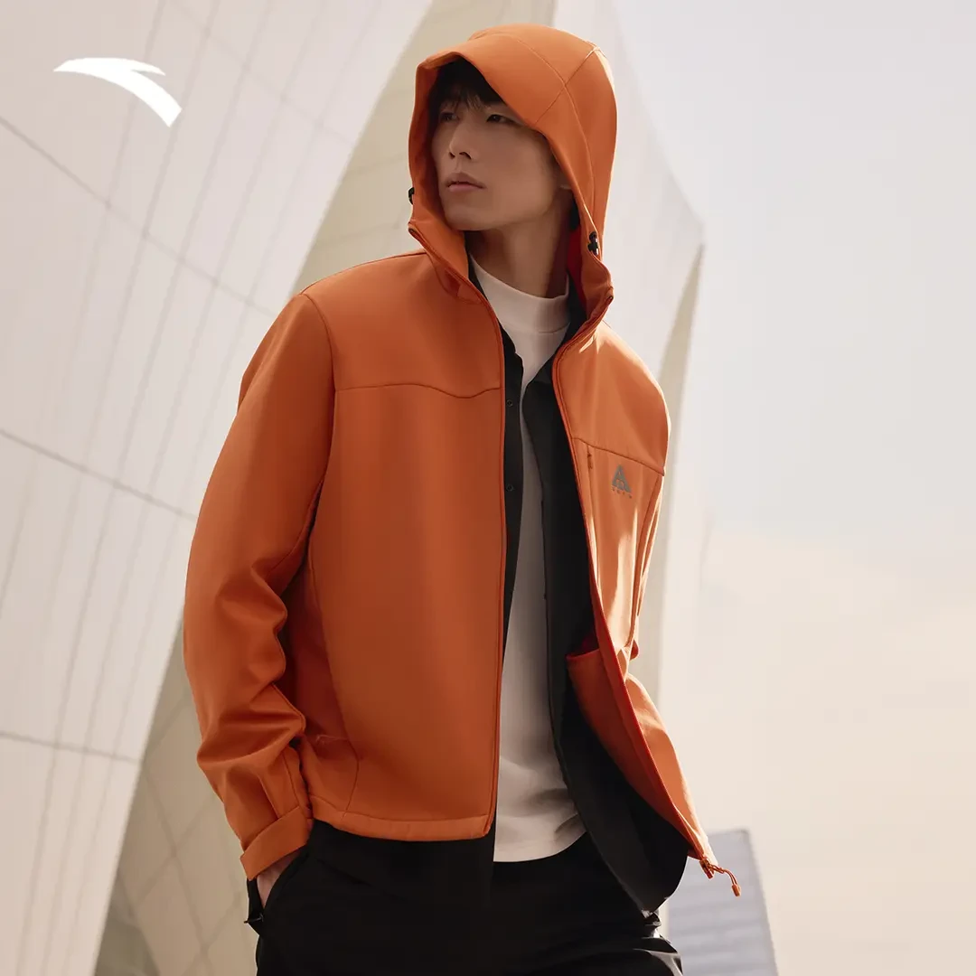 安踏大地之壳软壳2.0外套冲锋衣连帽防泼水防紫外线正品防晒衣