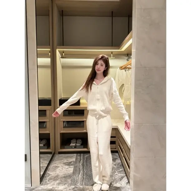 2025早秋新款休闲减龄宽松小香风卫衣外套+洋气时尚百搭裤子套装
