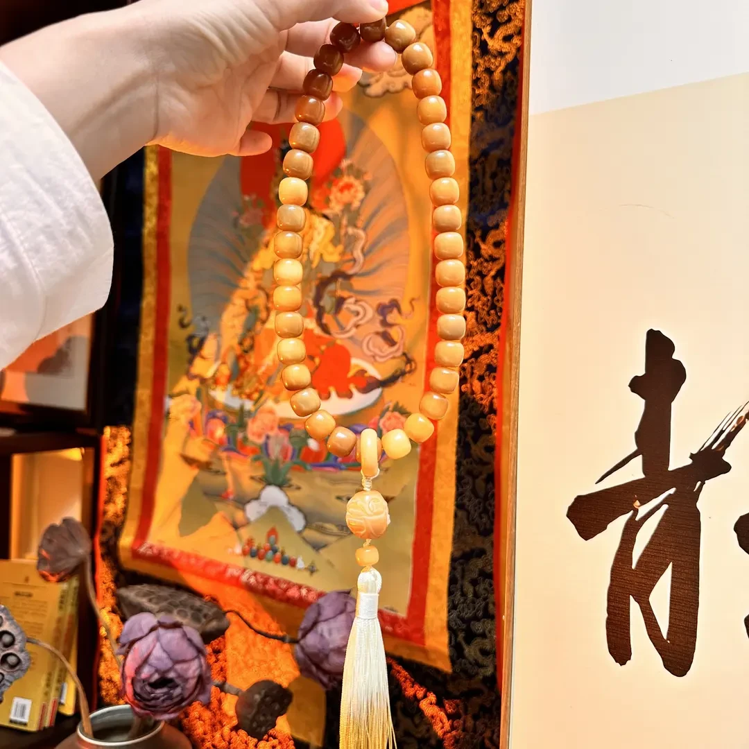 原生态风化黄菩提大尺寸手串12-13mm36颗菩提子手持文玩念珠