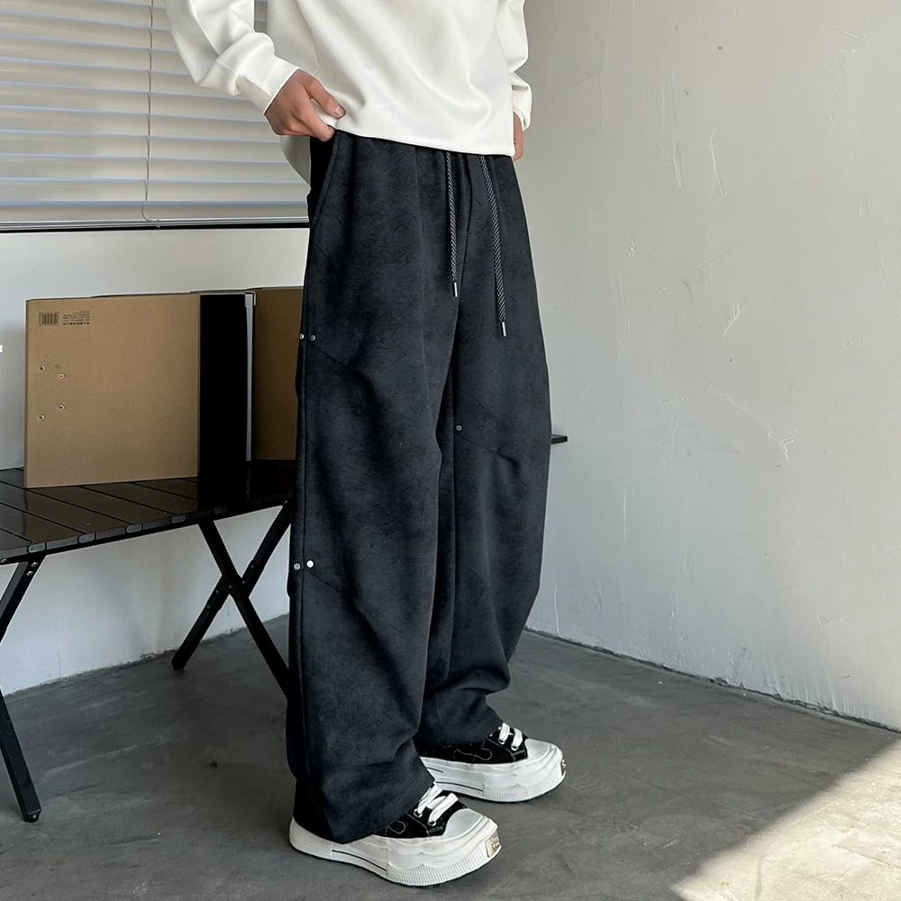 美式复古扎染脏脏裤男2025春秋季新款宽松直筒阔腿裤休闲百搭裤子