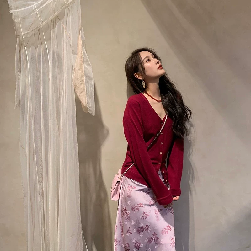 尘南风醉 一套纸片人！不对称褶皱显瘦鱼尾半裙QQ234036