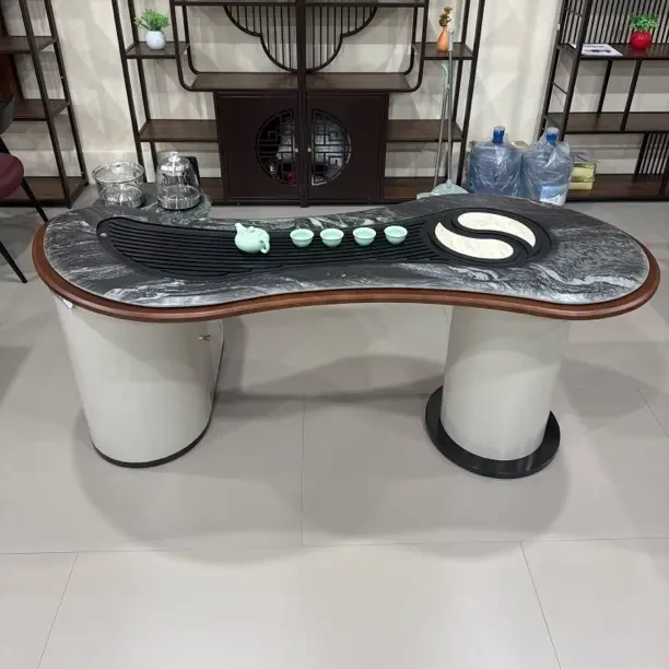 现代极简办公室茶台桌客厅书房家用轻奢茶台茶桌