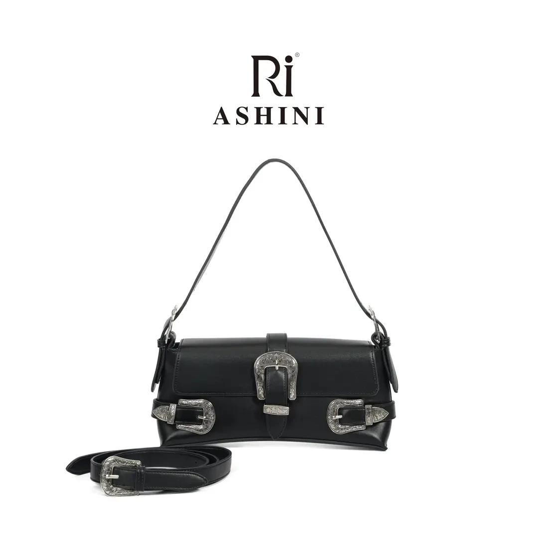 【高端定制】夏季新款小众洋气单肩沙漏包高级感法棍包R-61833黑