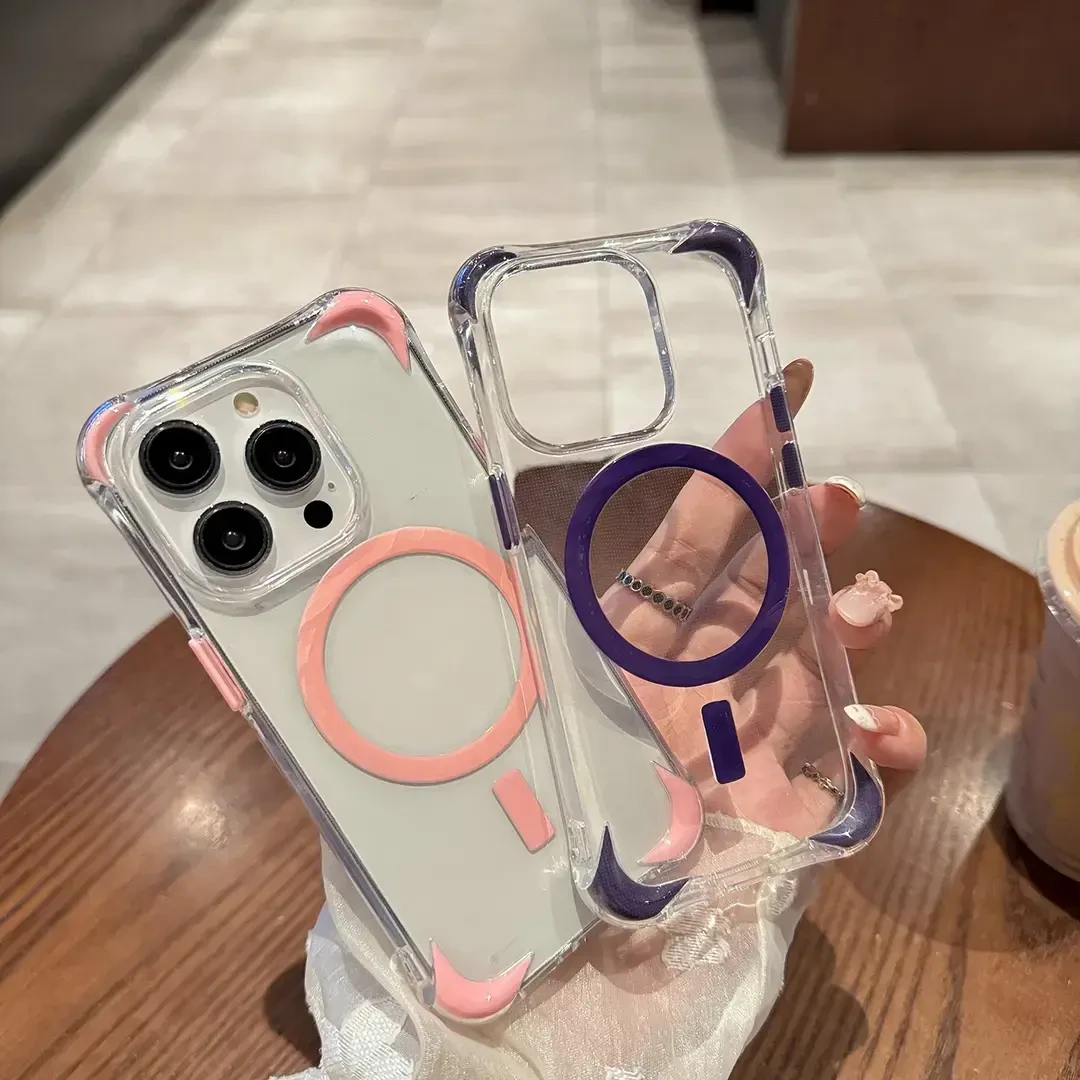 适用iPhone16promax手机壳新款12透明16pro加厚气囊15防摔14女款