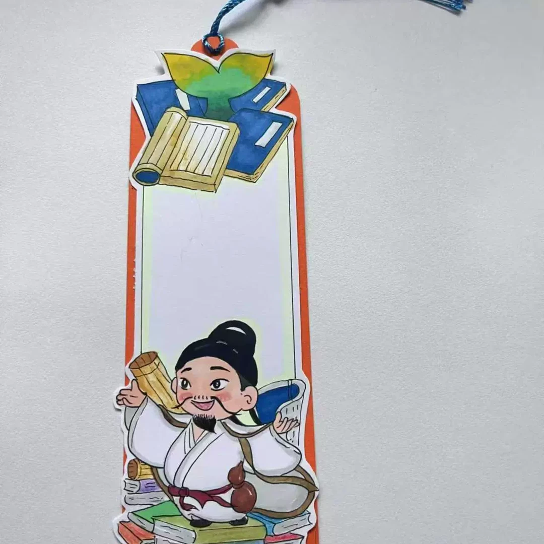 古诗书签邮票代画科幻画儿童画DIY生肖邮票代画手绘蛇年马年邮票