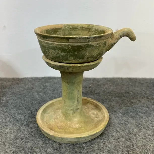 复古风格手工柴烧土陶神灯增添家居艺术氛围