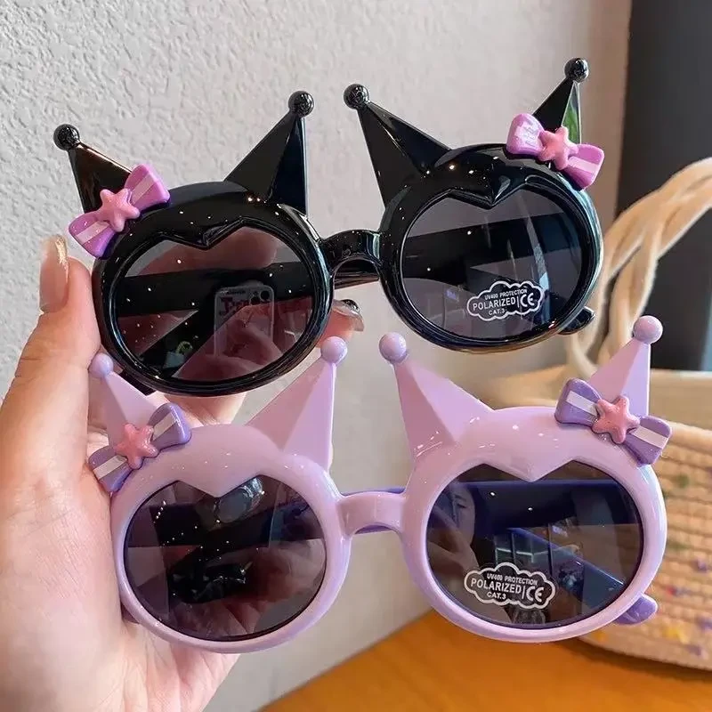 儿童库洛米防晒墨镜女童夏季防紫外线偏光太阳镜宝宝卡通遮阳眼镜