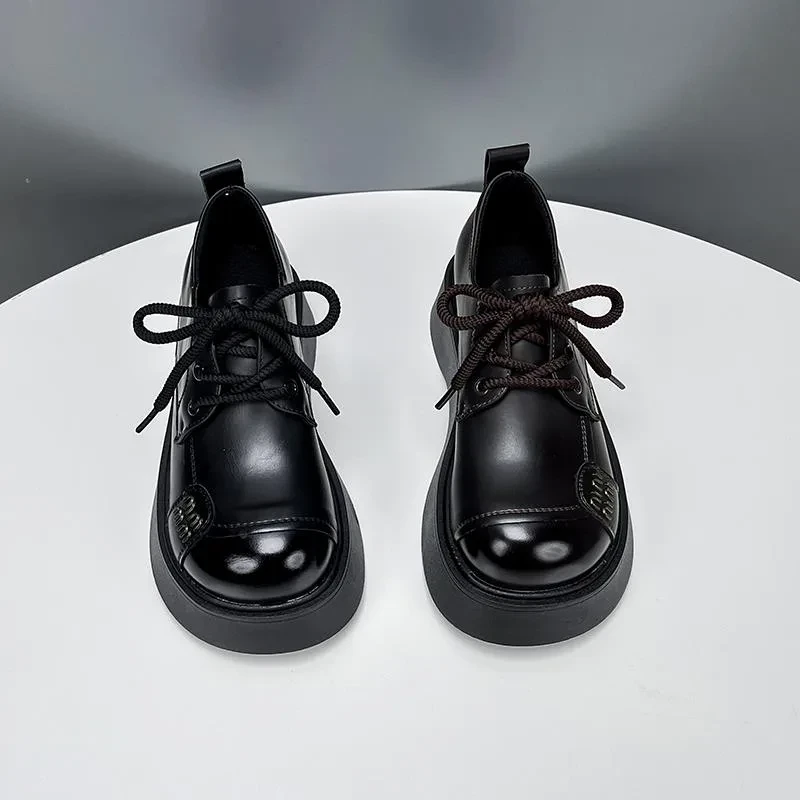 超火真皮乐福鞋女厚底轻便软底勃肯单鞋时尚百搭爆款春秋小皮鞋潮