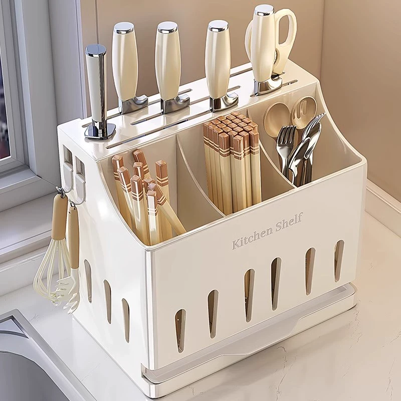 德国不锈钢刀架置物架新款刀座放菜刀一体厨房刀具筷子收纳架