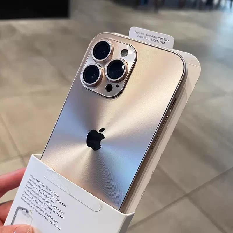 ins极光镭射沙漠金适用iPhone16pro苹果15手机壳14ProMax新款11防
