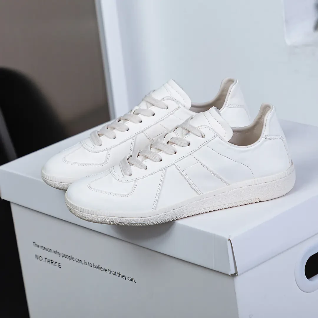 米娅严选运动休闲板鞋真皮德训小白鞋女百搭2025新款休闲女鞋网鞋