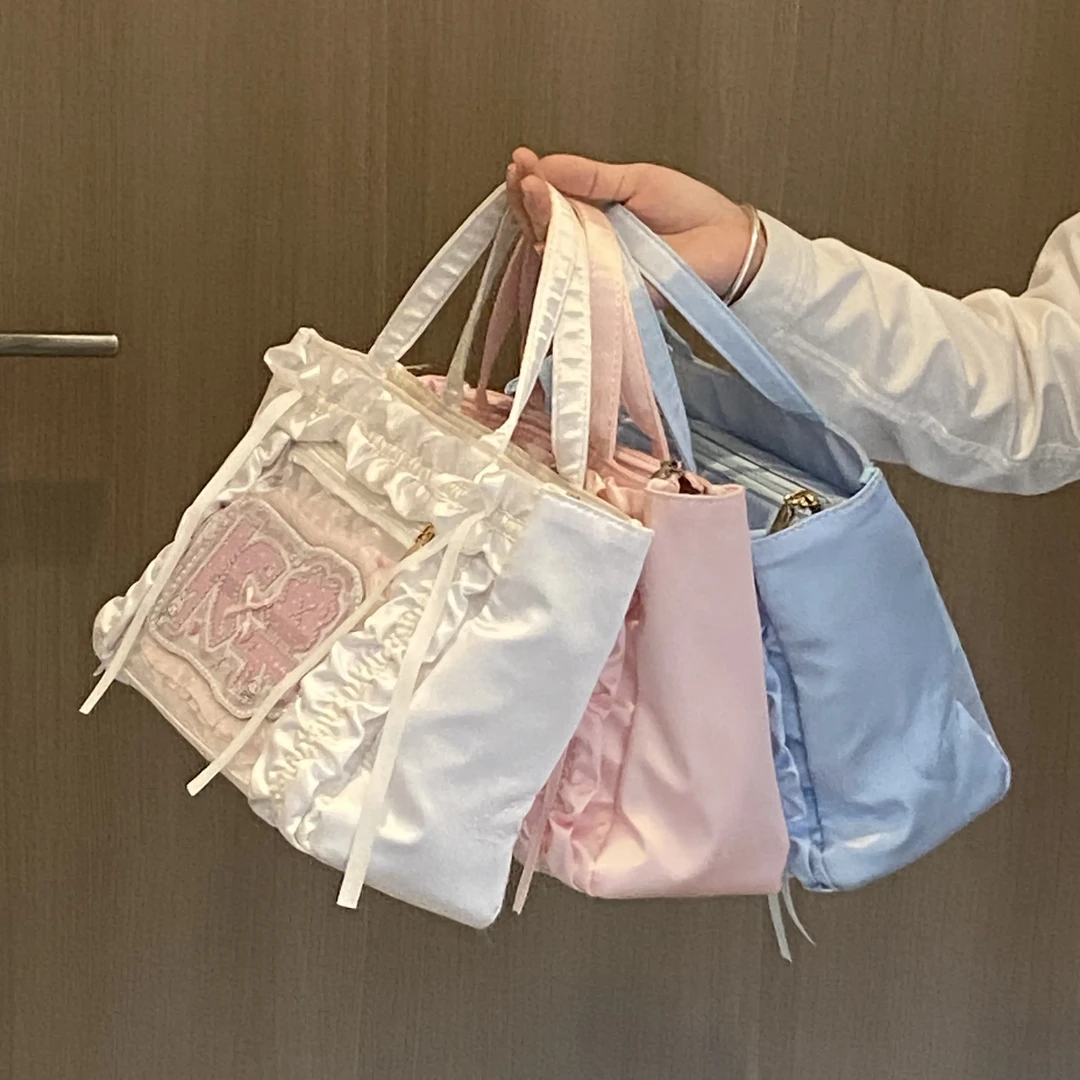 日系透明大容量吧唧漫展痛包单肩斜挎托特包女学生适用