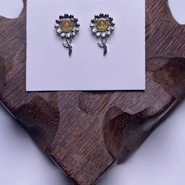 925银合成锆石耳饰 耳钉女民族风耳饰百搭复古耳环