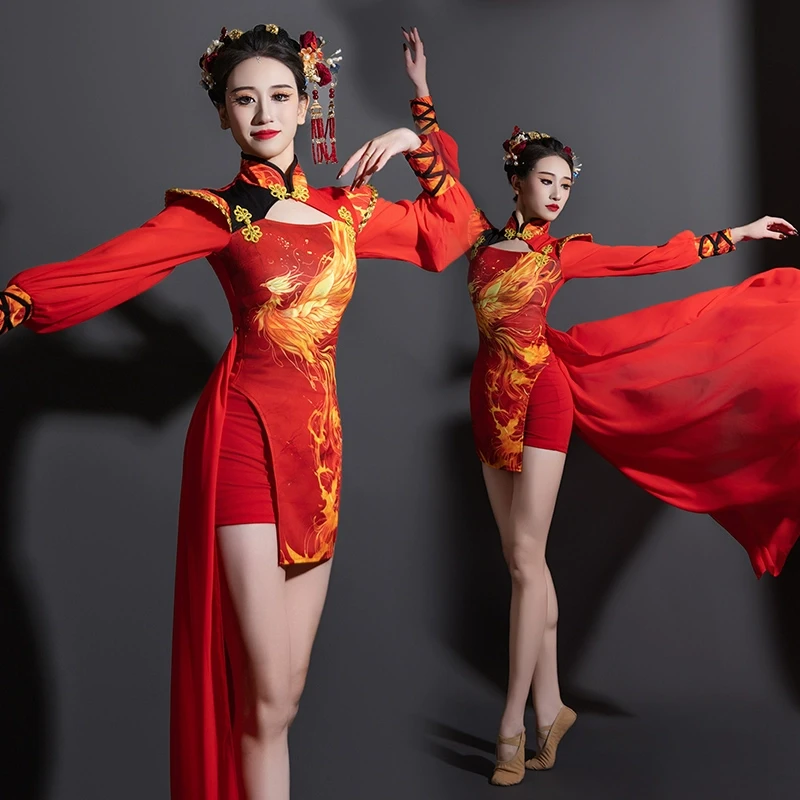 国潮爵士舞新款打鼓服女团演出服中国风舞蹈服年会跳舞服装女套装