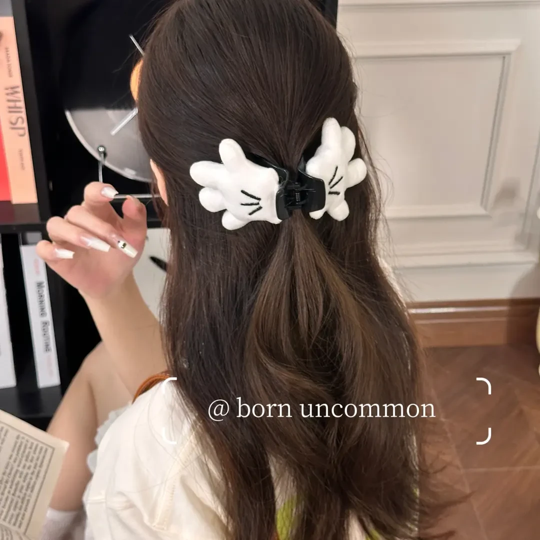 可爱米奇小手抓夹ins风立体公仔发卡手掌发夹夸张创意