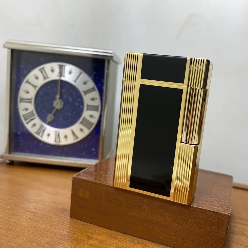原品保证！S.T.Dupont都彭L1系列 金色黑漆温莎大号款打火机Ax