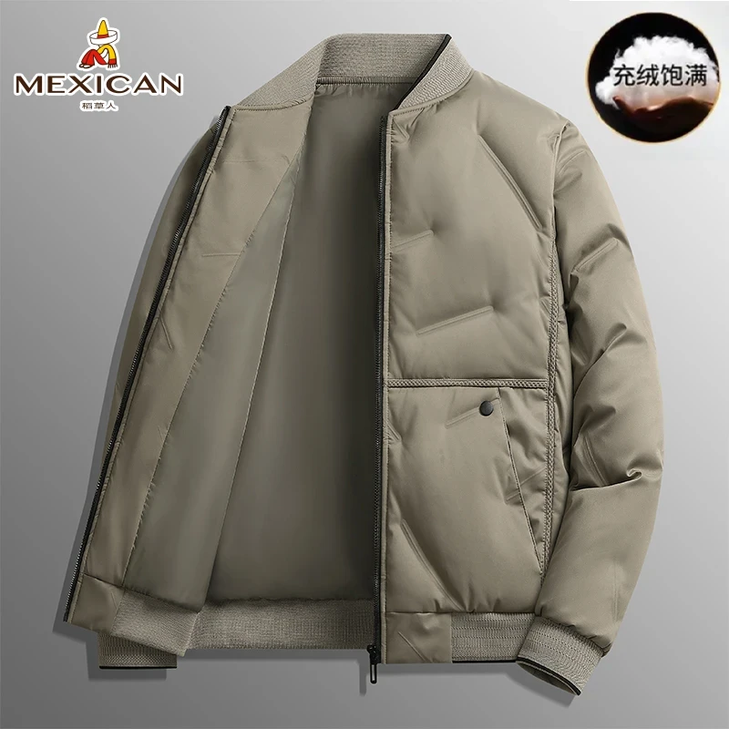 Mexican/稻草人冬季保暖加厚男士棉服外套立领棉衣宽松大码棉袄子