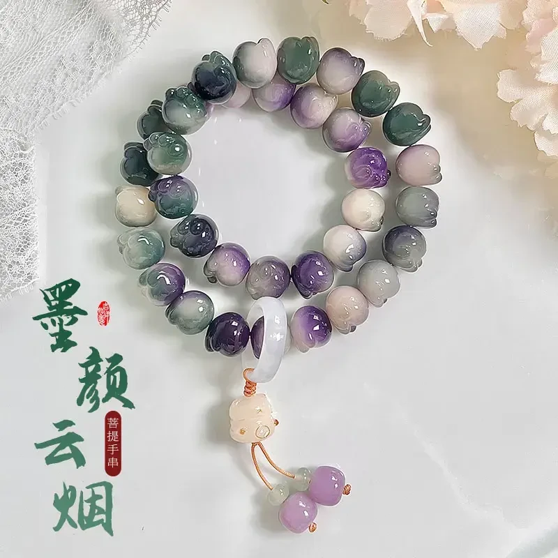 菩提根雕刻猫爪手串女菩提子雕刻猫爪文玩佛珠绕指柔盘玩手持