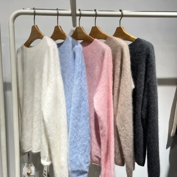 商场同款拉绒拉毛针织衫