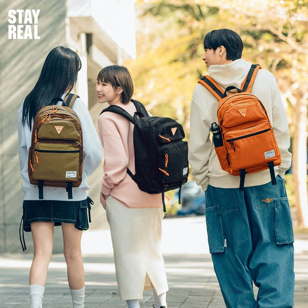 STAYREAL格纹后背包男女双肩包潮牌休闲运动潮流户外街头大容量