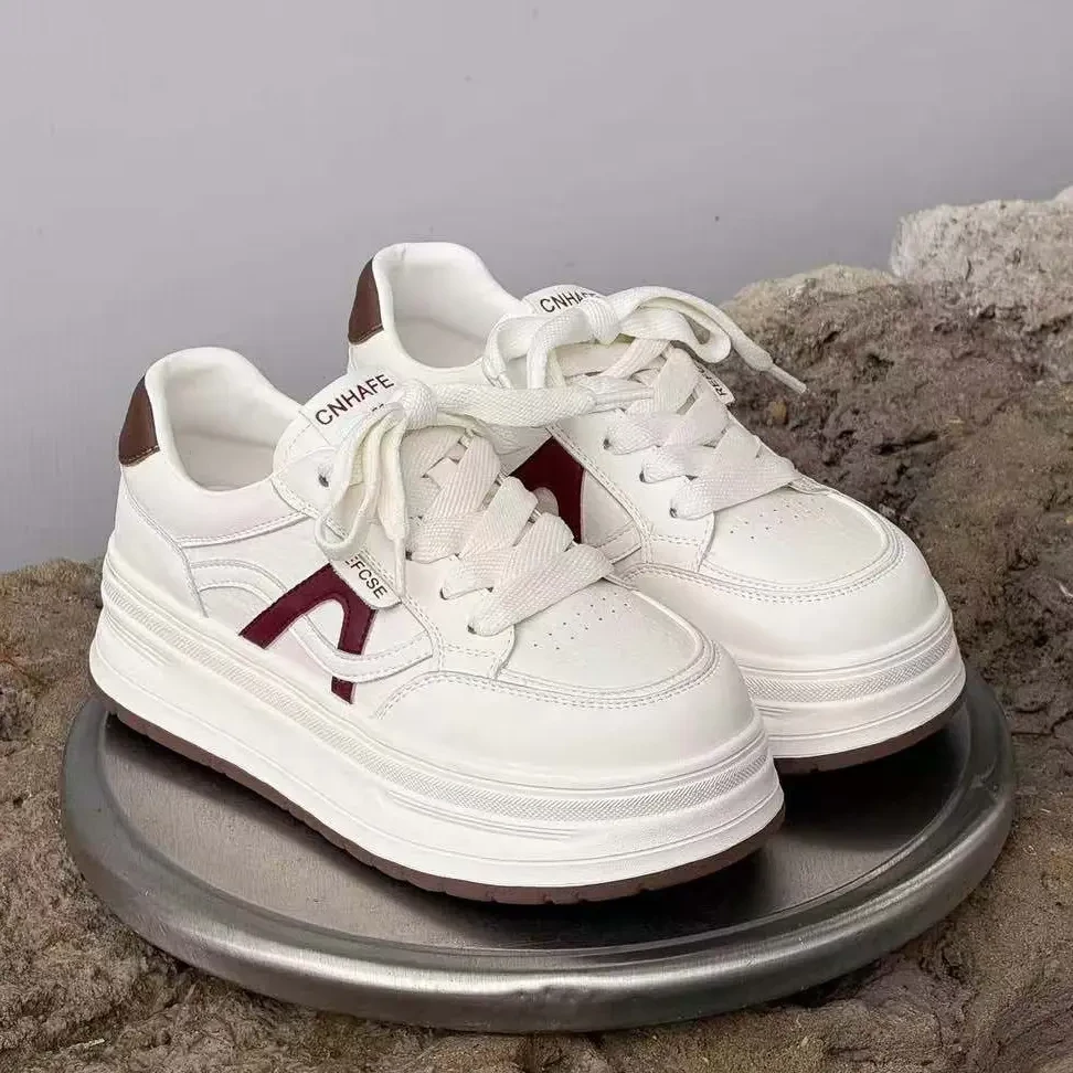 胶粘秋季小白鞋百搭时尚女鞋休闲休闲板鞋增高