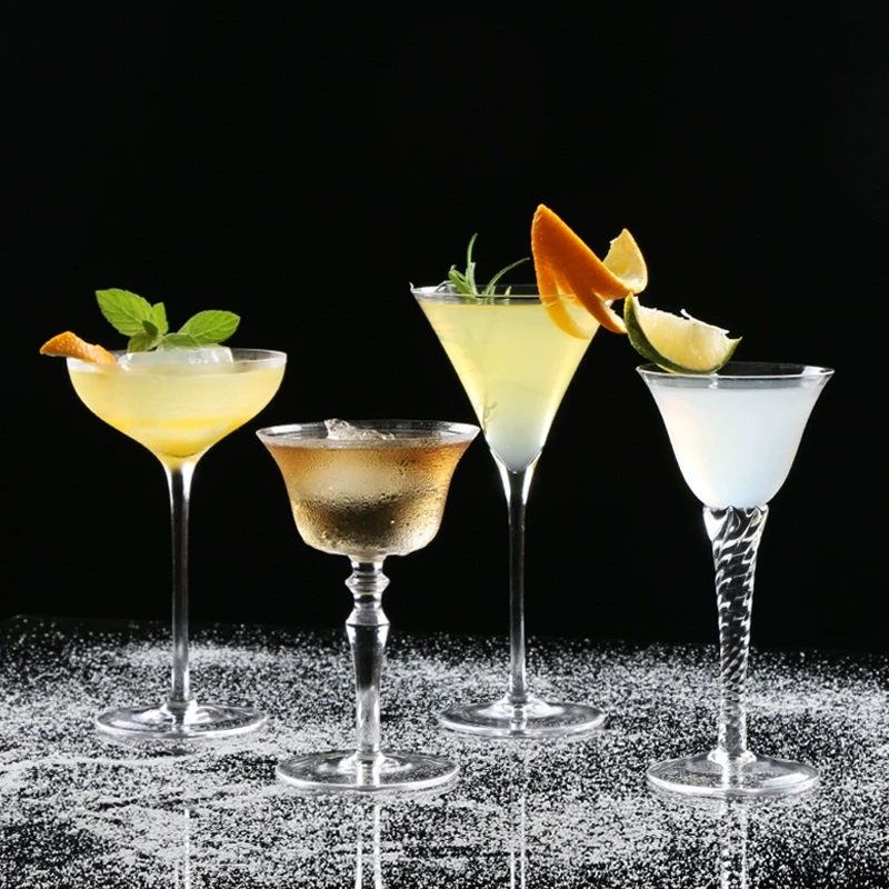 木村系日式无铅水晶马天尼高脚碟形香槟酒杯调师玛格丽特鸡尾酒杯