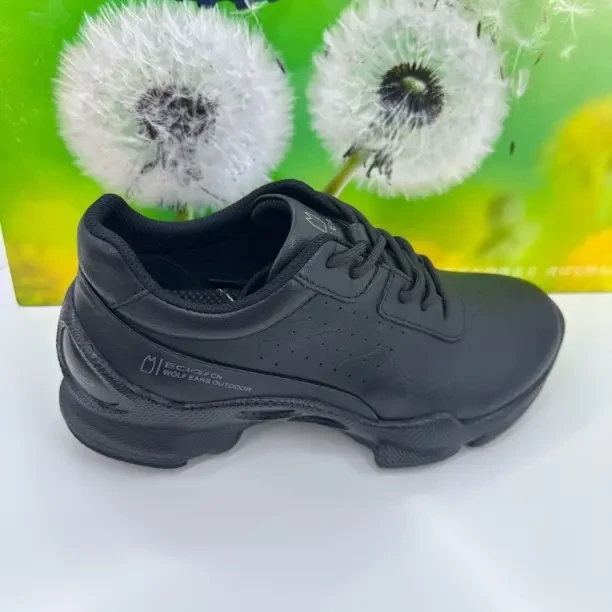 男士秋冬头层牛皮轻便软弹防滑耐磨休闲健步皮鞋