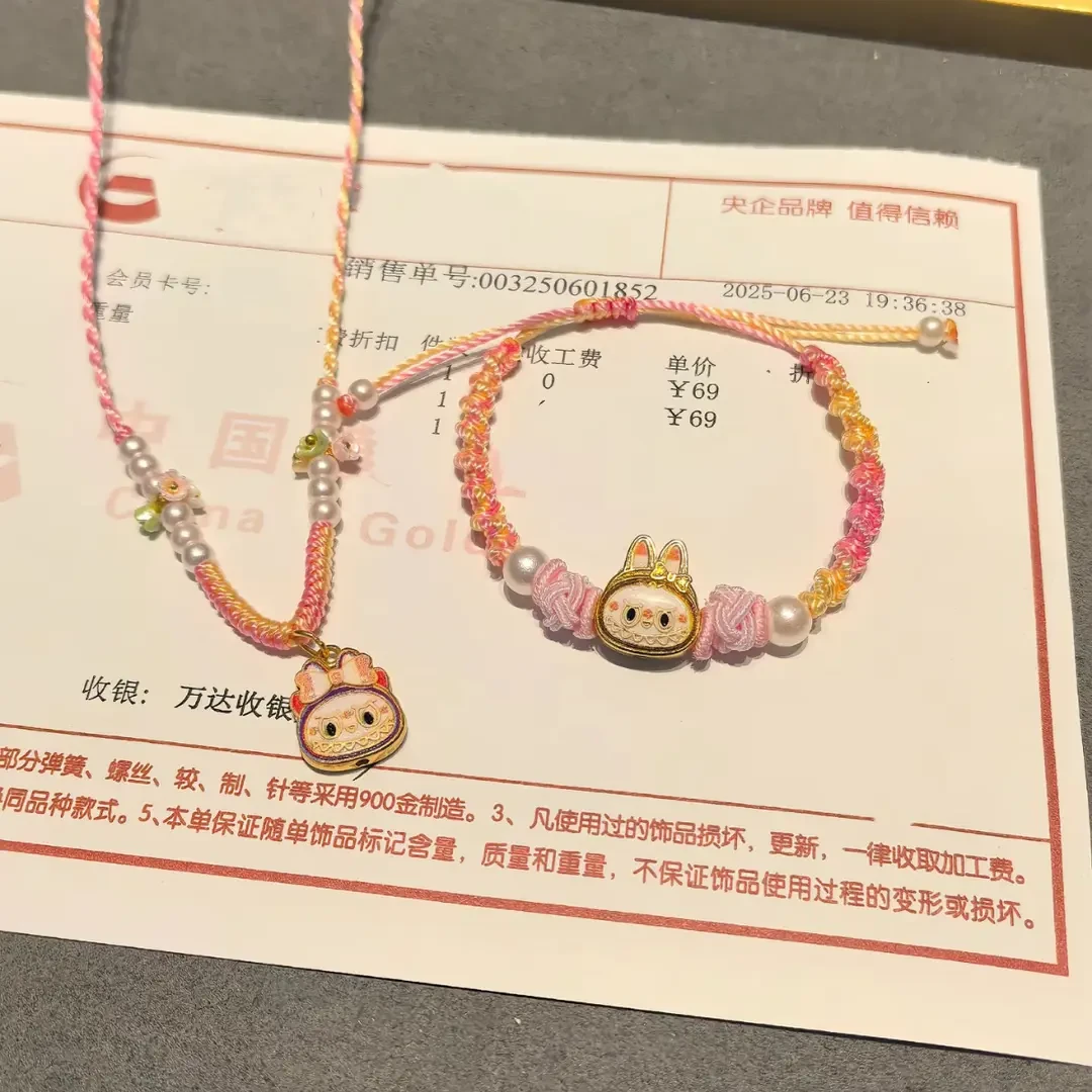 吊坠足银 足银999拉布布纯银项链星星爆款卡通高级儿童女款送女友