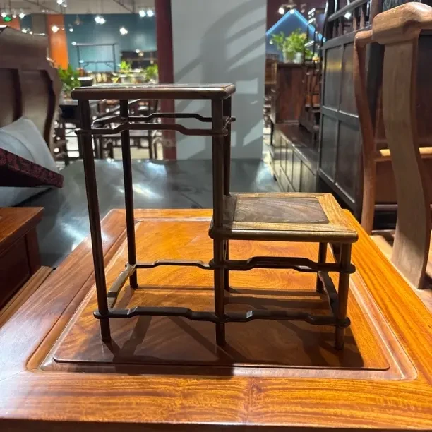 33号大红酸枝架茶具置物展示架