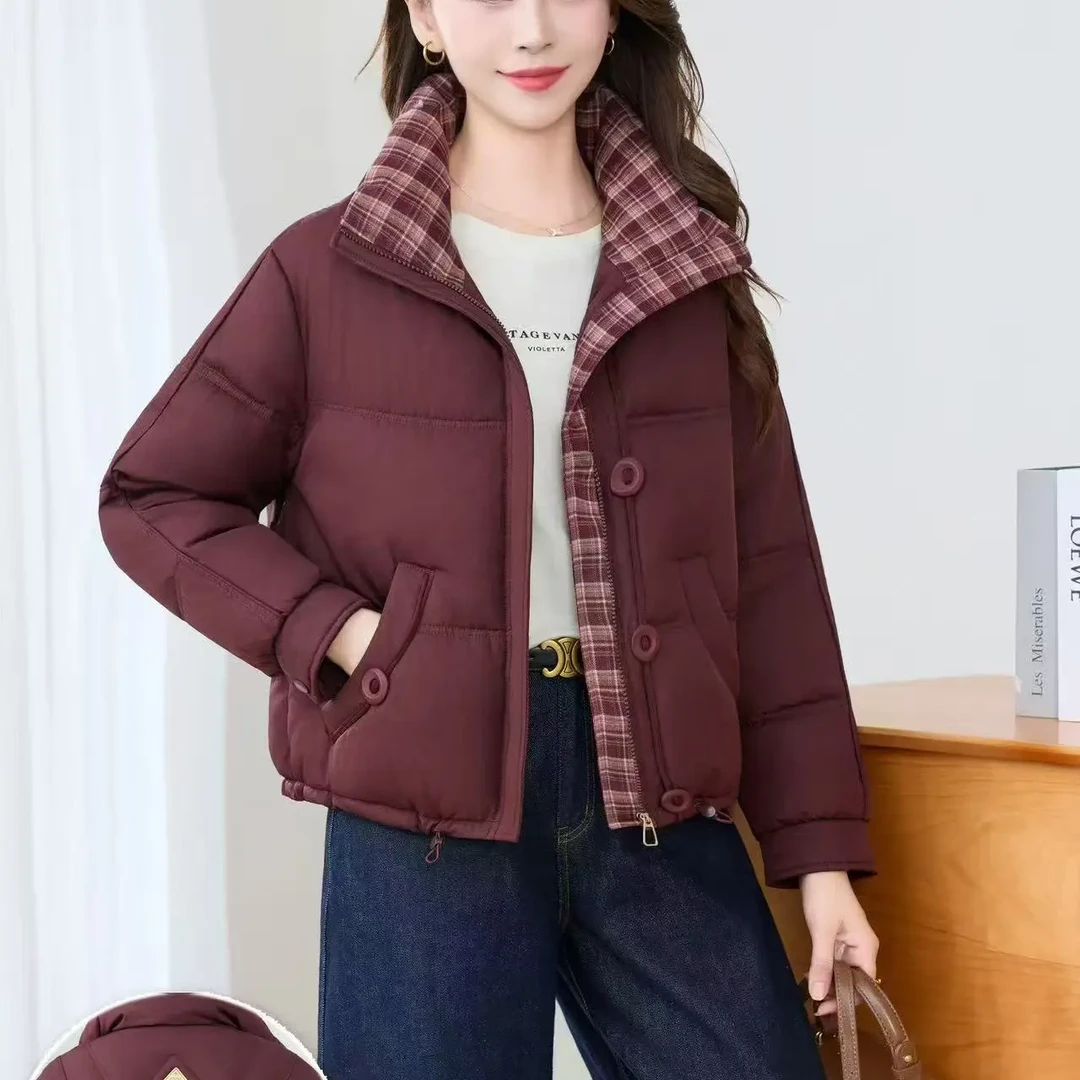 冬季新款立领宽松加厚保暖韩版显瘦短款棉衣棉服女士外