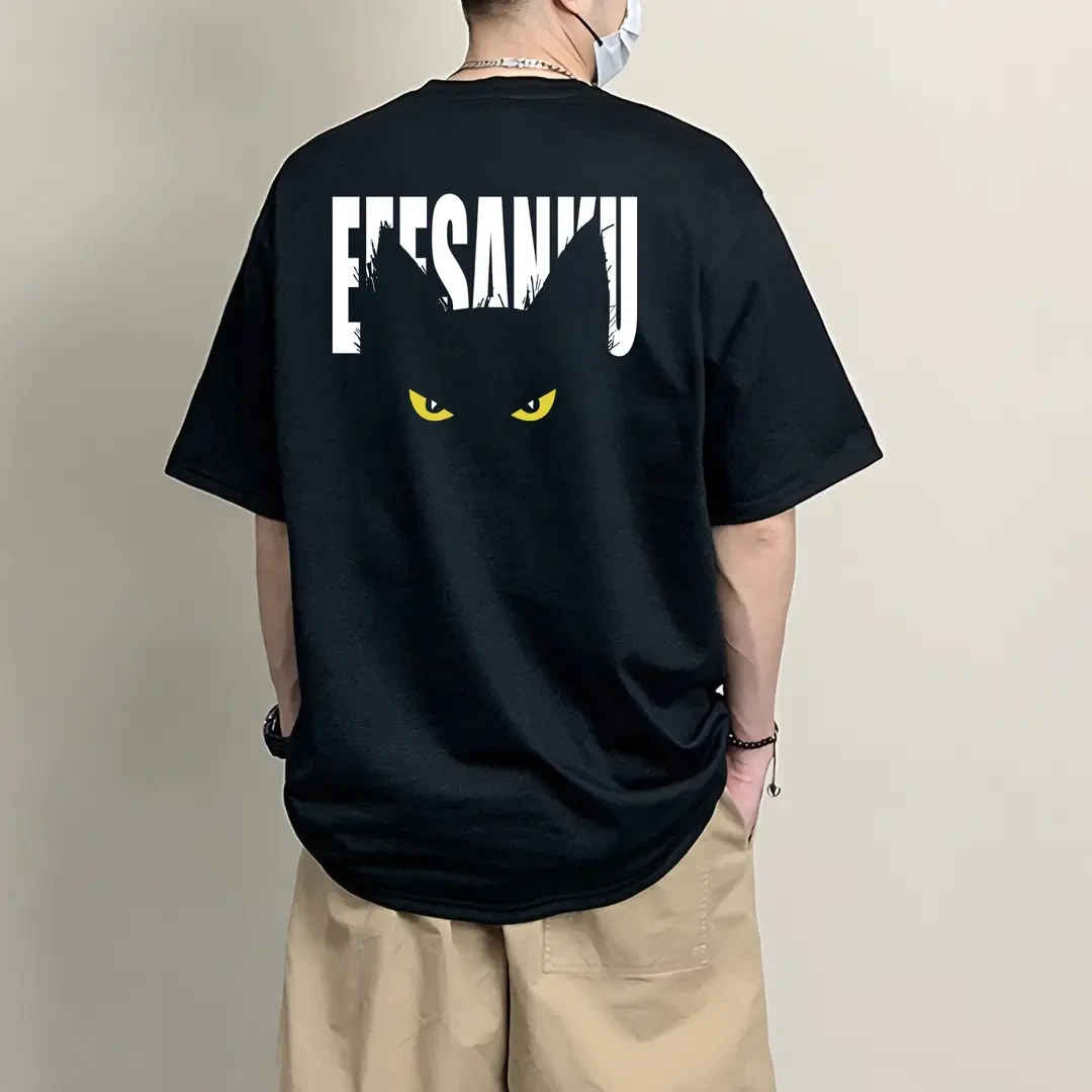 【轻奢简约】纯棉夏季短袖T恤男潮牌高级潮流宽松个性印花半袖上衣t