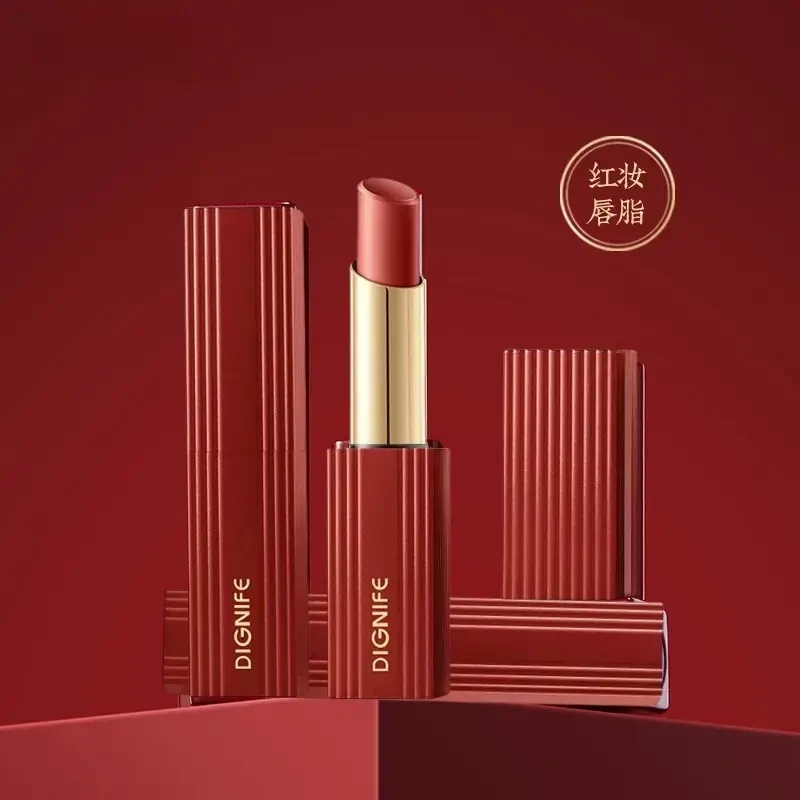 【谢腹泰】红妆唇脂口红3.3克正红色枫叶色豆沙色橘色官方