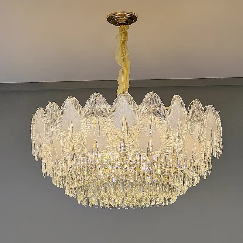 轻奢水晶客厅吊灯简约大厅主灯别墅豪华餐厅吊灯卧室个性灯具