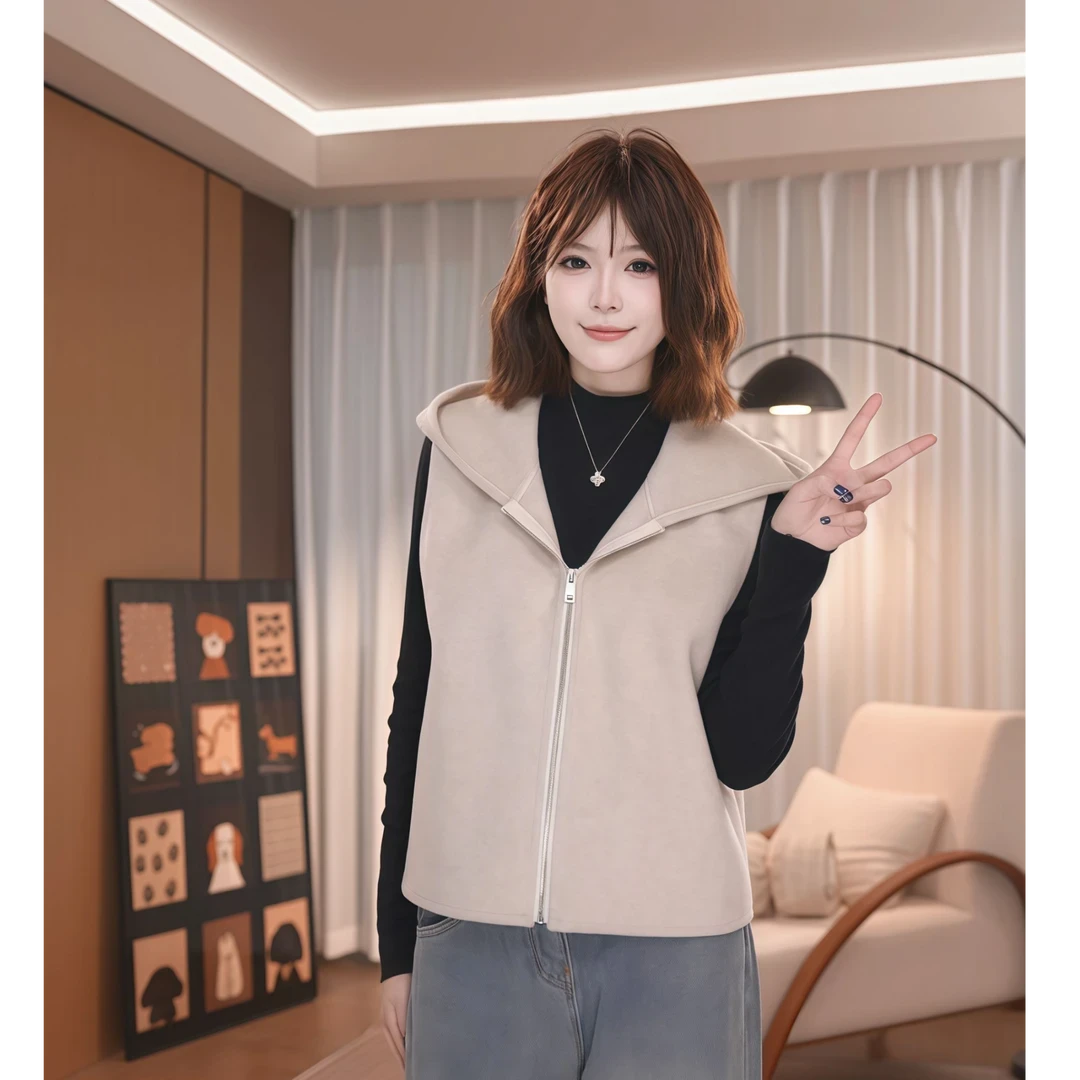 【单马甲】韩版羊毛马甲短款时尚女士百搭冬季气质休闲高贵气质感