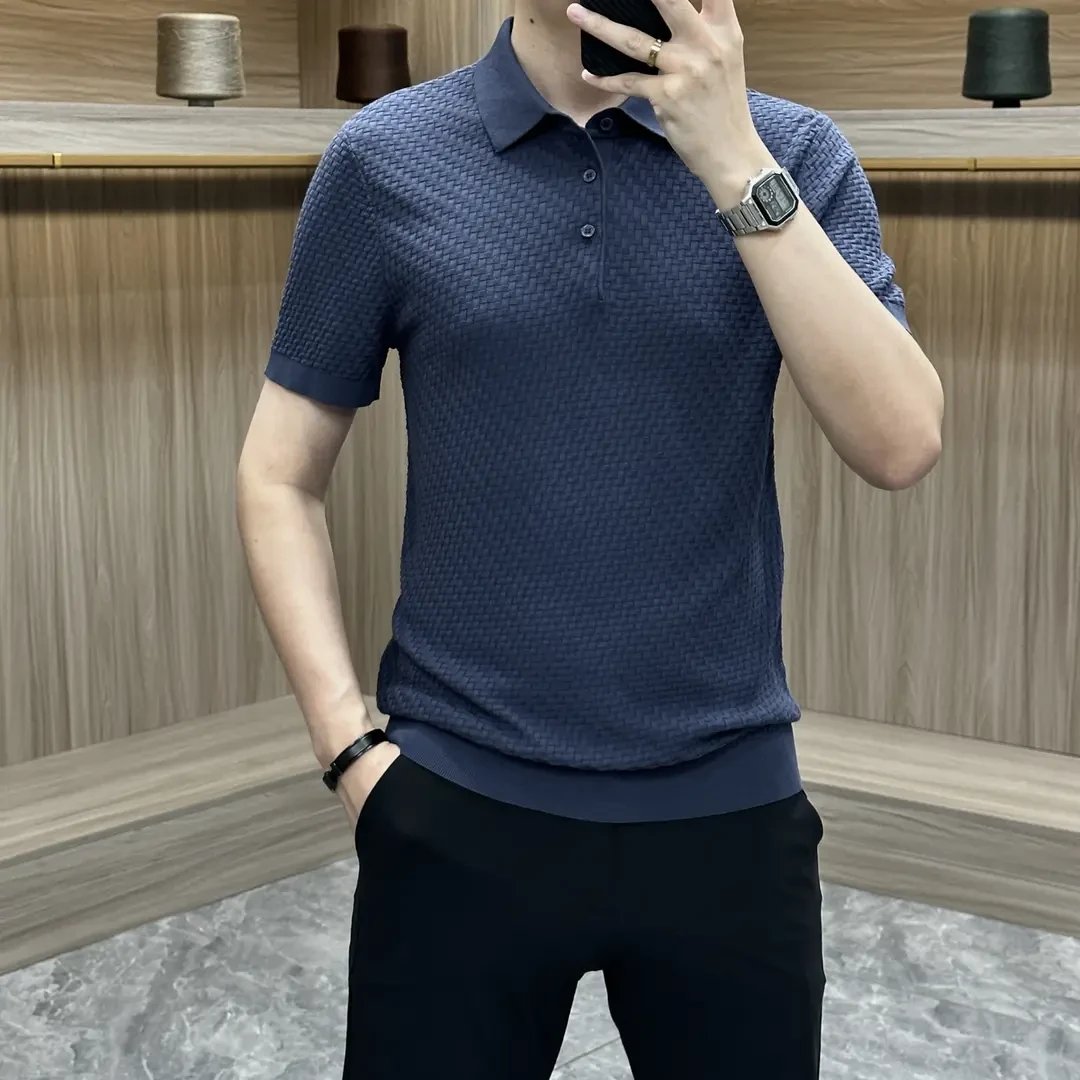 【断码处理 不退换】男士简约休闲商务百搭高档轻奢翻领polo衫99218