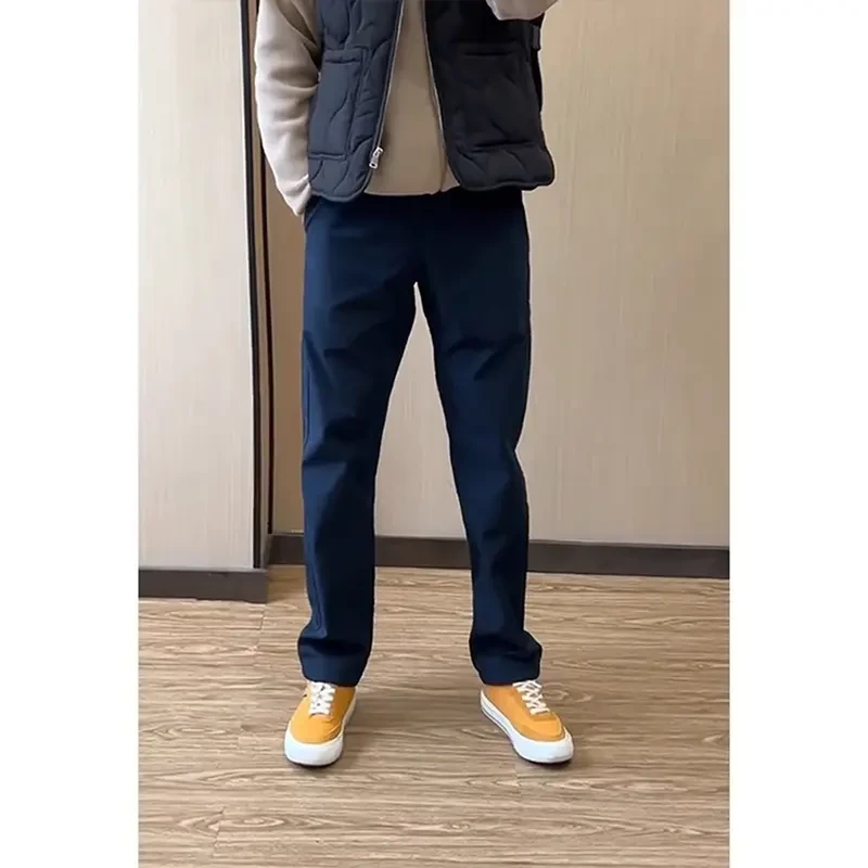 藏青色防泼水软壳休闲裤男款尼龙速干工装裤户外专业登山徒步裤子