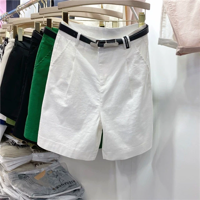 大码休闲短裤女夏季2025新款宽松胖妹妹mm高腰显瘦阔腿五分中裤子