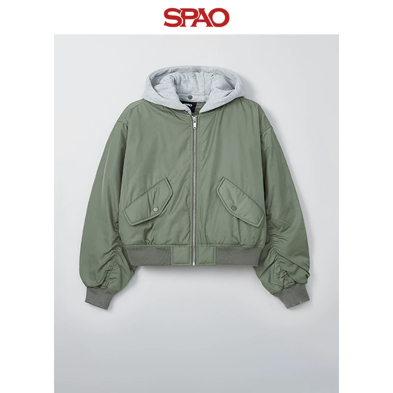 【商场同款新品】SPAO韩国同款2025年春季潮流夹克短外套SPJAF11G01