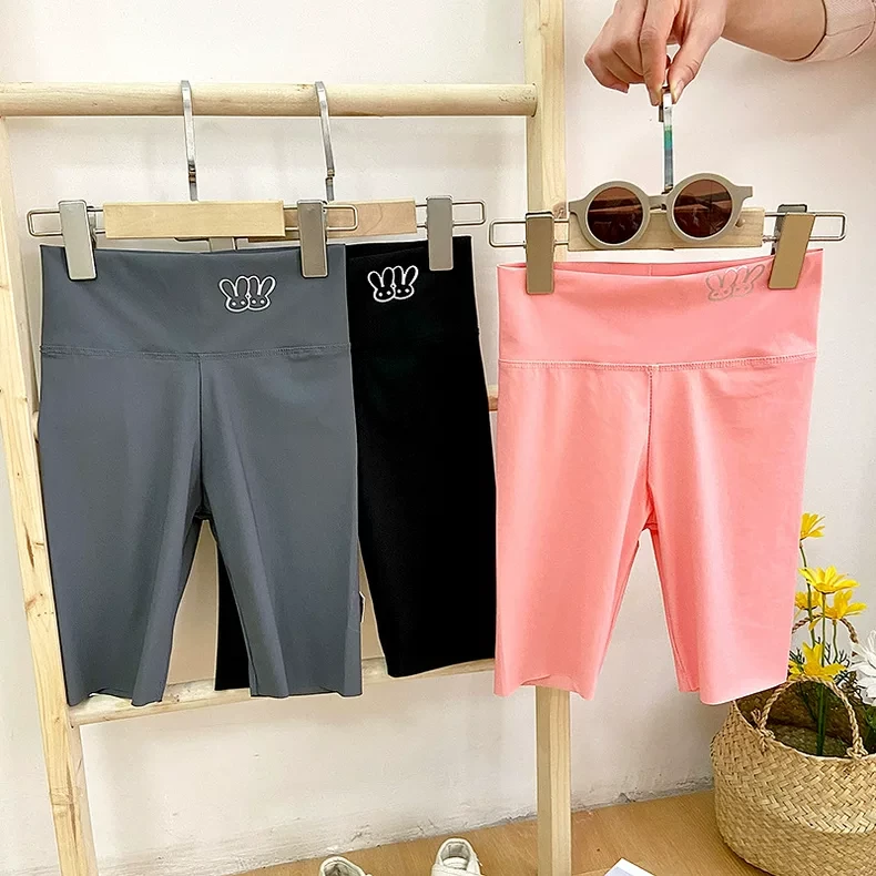 女童运动短裤夏季薄款透气五分裤中大童女孩芭比裤瑜伽练功打底裤
