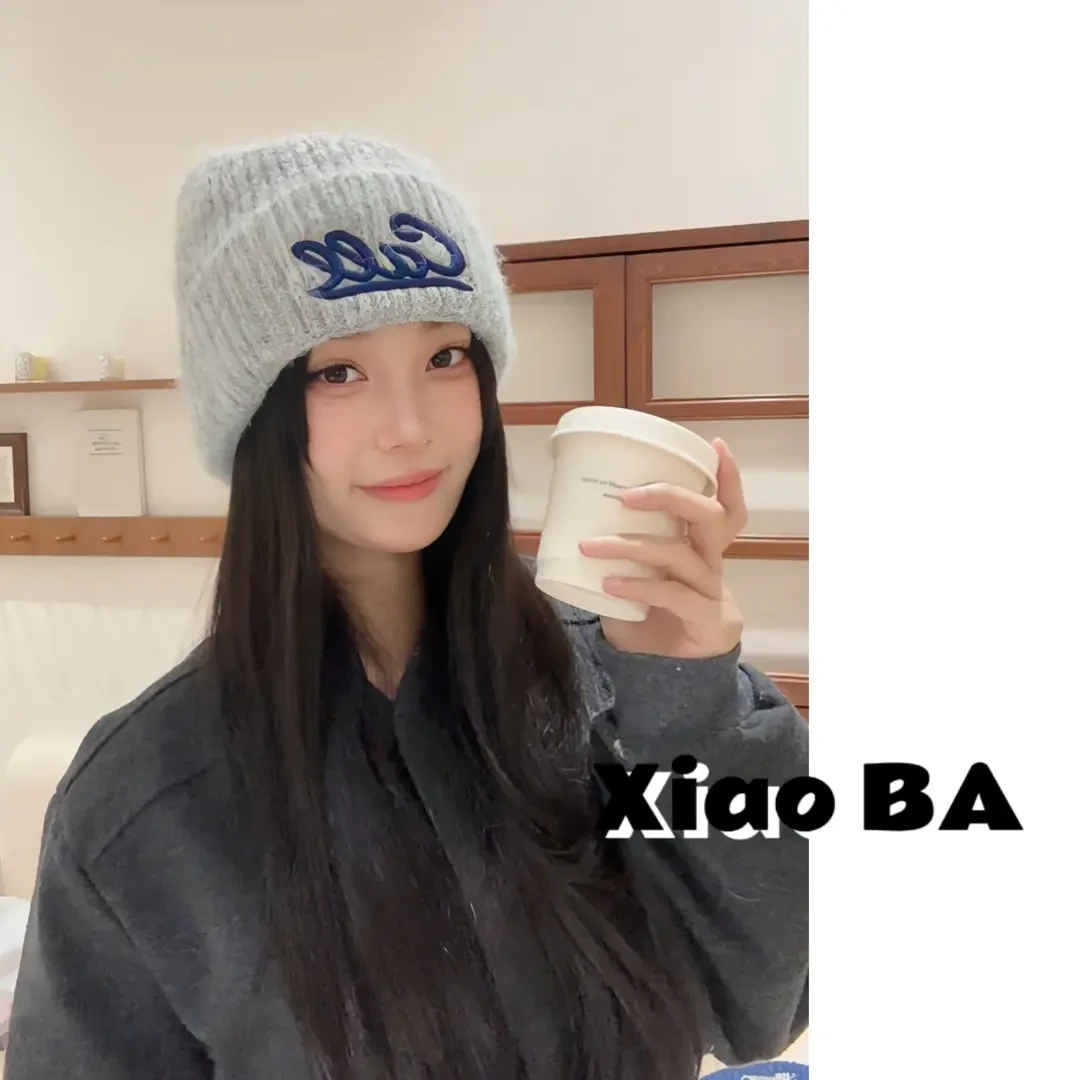 Caee原创针织帽大围休闲冬季秋冬帽子女针织帽时尚保暖百搭加厚