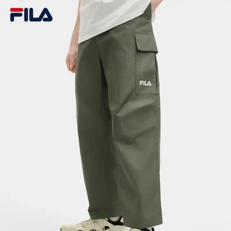 Fila/斐乐【小狐狸联名长裤】新款男户外运动梭织工装裤F11M529809F