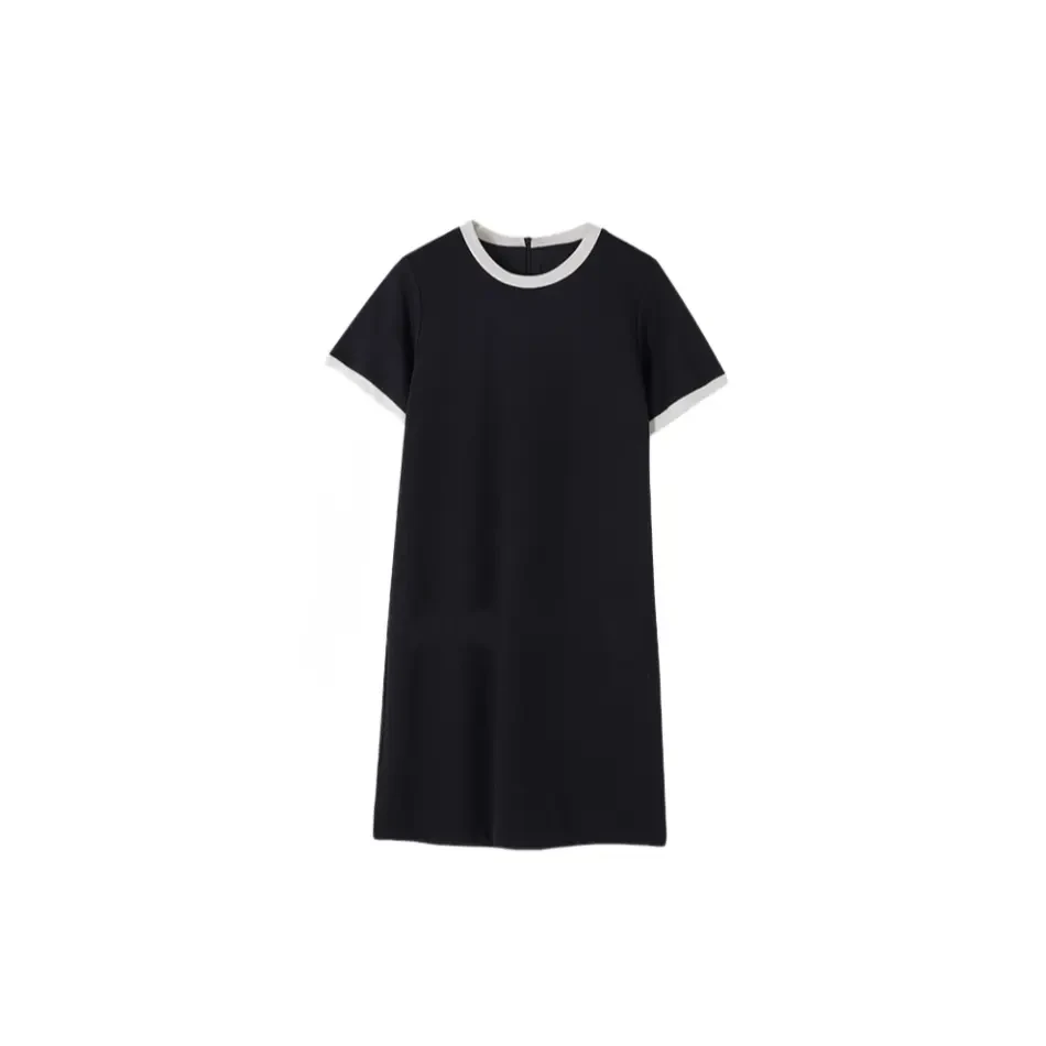 【COCODOVEY】显瘦百搭气质时尚简约休闲圆领女款连衣裙2919