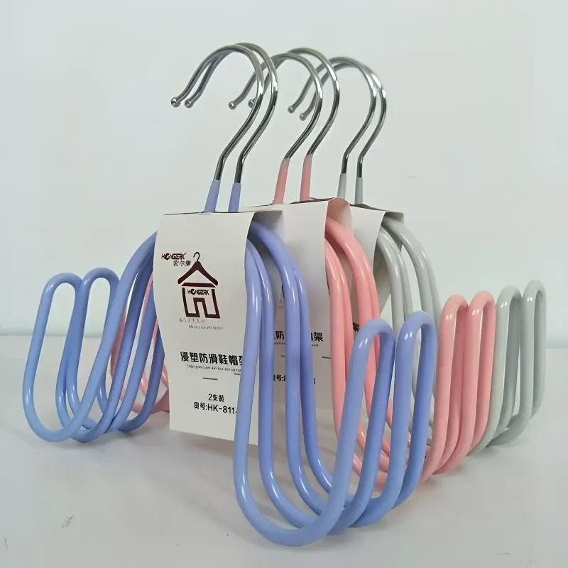 不锈钢晒鞋架多功能鞋挂晾挂鞋阳台加粗双钩创意晾鞋架好物架防风