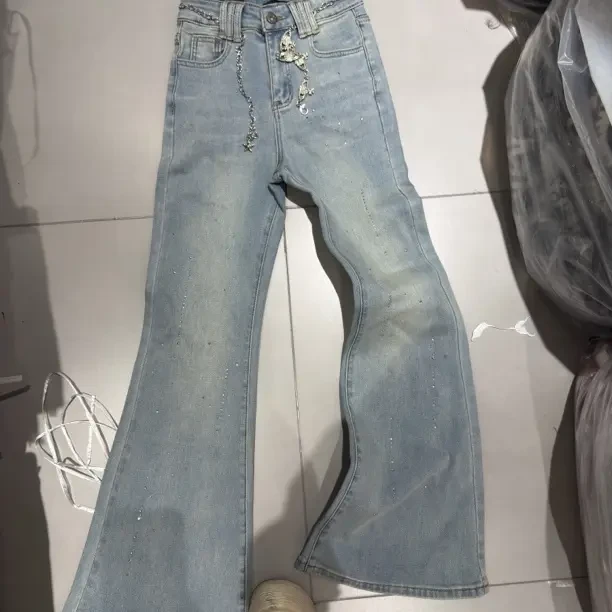 (番茄)加绒烫钻牛仔裤69895
