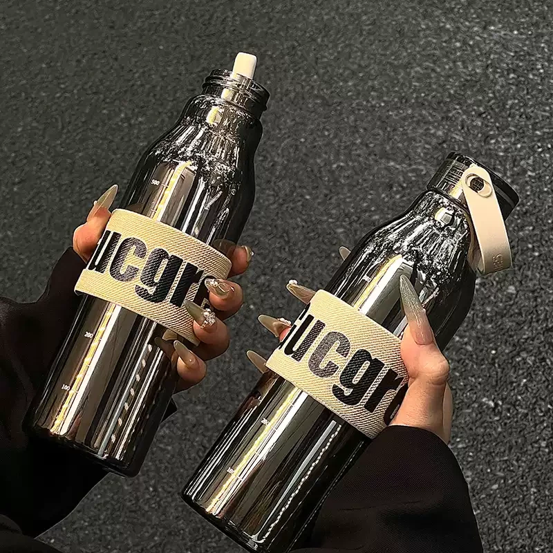 Gucgres2025新款女生高颜值吸管高硼硅双饮玻璃杯耐高温水杯子