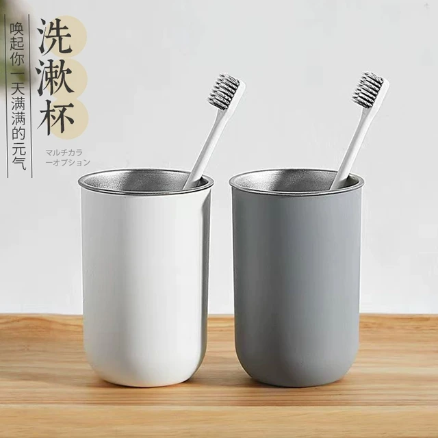 源头好货漱口杯日式刷牙杯不锈钢洗漱牙缸家用轻奢儿童情侣牙刷杯
