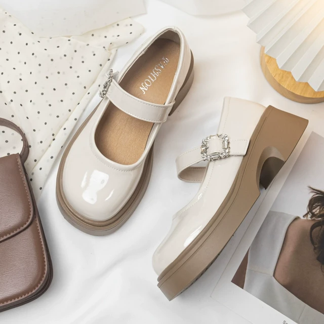 厚底玛丽珍小皮鞋女夏季温柔风增高复古配裙子的单鞋2025新款百搭